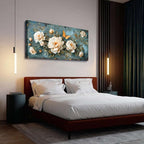 hyidecorart Wall Decor For Living Room Canvas Wall Art For Bedroom Office Decorations Modern Family Wall Paintings White Flowers Pictures Artwork Posters Ready To Hang Room Aesthetic Home Decor