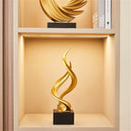 AWNR Abstract Art Deco Decor Statues for Home,Shelves,Table,Living Room, Dining Room,Modern Sculpture Decoraciones of Homes for Sale (Gold C)
