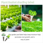 90pcs Hydroponic Seed Pod Kit Include 30pcs Plant Replacement Basket Containers,30 Grow Domes and 30 Seed Label Compatible with Hydroponic Growing Garden System(0.5 Inch,White)