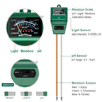 SONKIR Soil pH Meter, MS02 3-in-1 Soil Moisture/Light/pH Tester Gardening Tool Kits for Plant Care, Great for Garden, Lawn, Farm, Indoor & Outdoor Use (Green)