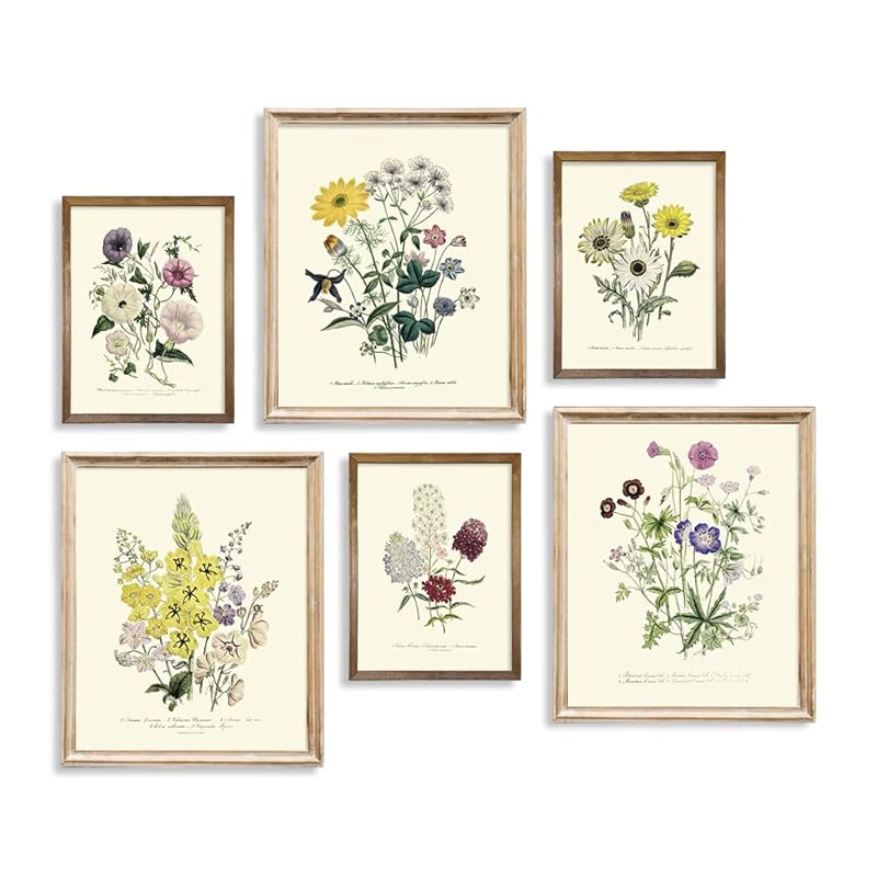 Rustic Modern French Country Cottagecore Wall Art - Watercolor Vintage Flower Poster Print - Primitive Green Magnolia Leaves Pictures Gallery Gift - Farmhouse Plant Botanical Floral Kitchen Room Décor