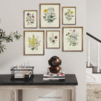 Rustic Modern French Country Cottagecore Wall Art - Watercolor Vintage Flower Poster Print - Primitive Green Magnolia Leaves Pictures Gallery Gift - Farmhouse Plant Botanical Floral Kitchen Room Décor