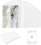 JAGERGREEN 50 Pack Vellum Jackets for 5x7 Invitations Pre-Folded, 115 GSM Translucent Printable Vellum Paper 5x7, Vellum Wraps for Wedding Invitations Sleeves, Birthday Greeting Cards, DIY Crafts
