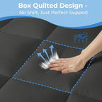 YUGYVOB Twin Mattress Topper - 800GSM Extra Thick Cooling & Breathable Mattress Pad with Deep Pocket 8"-21" & Soft Down Alternative Filling, Grey