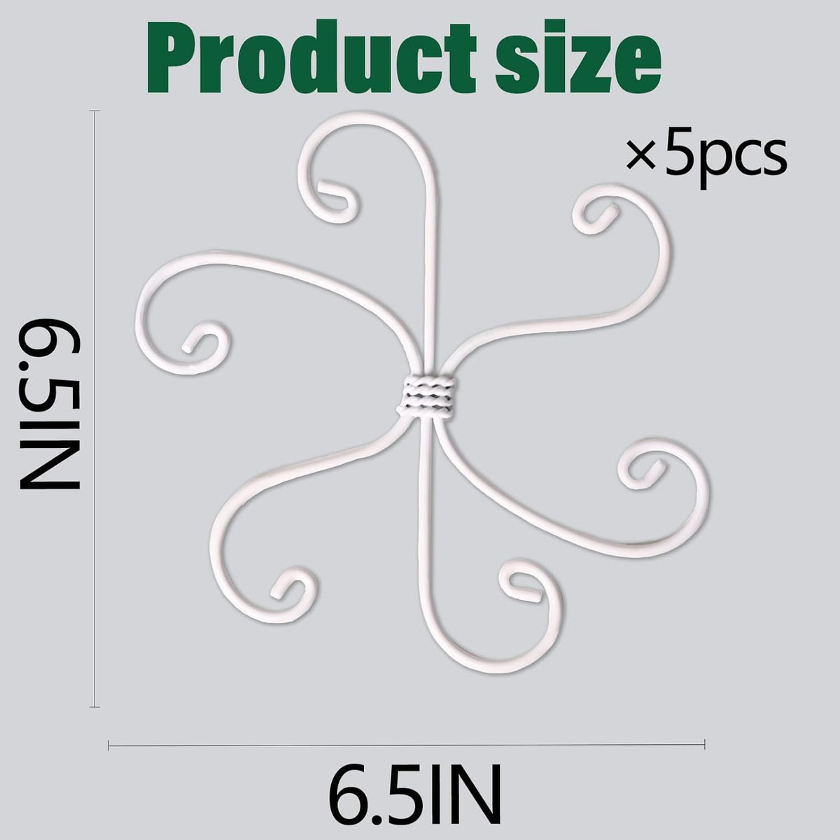 6.5 * 6.5in Monstera Plant Support Hook 5PCS - Durable Stabilizer & Leaf Holder for Indoor Plants, Flexible Installation & Soft Grip Design - Perfect for Fishbone Cactus and Other Houseplants