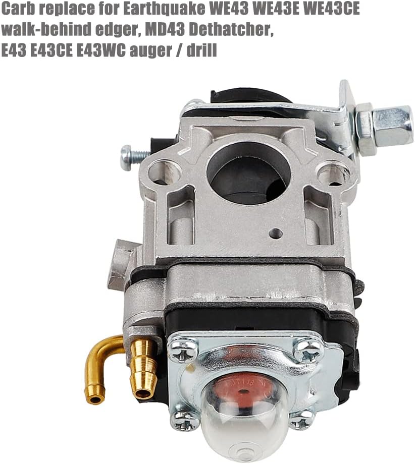 300486 Carburetor for Earthquake E43 E43CE Auger MC43 MC43E MD43 Tiller Cultivator WE43 WE43E Edger Powermate PEA438 PCV43 Southland SCV43 SEA43 Eskimo Mako 51.7cc M43 43cc Engine