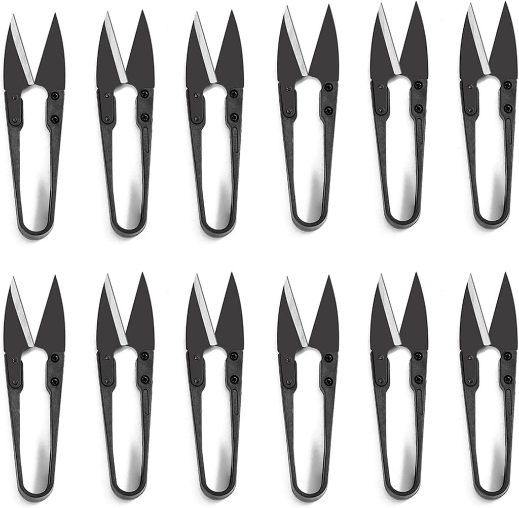 JINJIAN Bonsai Pruning Scissors 12PCS - Small Pruner Shears Bud Leaves Trimmer Garden Shears for Plants, Gardening Clippers for Flower Bonsai Trimming Pruners Trimmers Secateurs(BLACK)