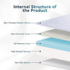 6 Inch Twin XL Mattress,Gel Memory Foam Mattress Twin Bed Mattress in a Box,Medium Firm Mattresses for Pressure Relief,Twin XL Size Mattress for Kids,Bunk Bed,CertiPUR-US Certified