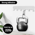 2 Pack Key Holder for Wall,Key Hooks,Key Holder Wall Mount Self Adhesive, Key Hooks for Wall Key Rack Wall Mount for No Drill for Living Room, Kitchen, Bathroom, Garage (White, 6 Hooks)