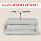 Kotton Culture 120"x120" 1 Pc Super King Plus/Super Oversize King Duvet Cover Only 100% Egyptian Cotton - 600 TC, Zipper Closure & Corner Ties - Fits Only Extra Large Inserts - Striped Silver