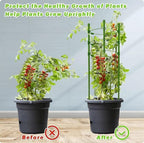 Tomato Cage Plant Support Cages for Garden, Upgrade Garden Plant Stakes with Adjustable Rings, Plants Trellis for Tomato, Flower, Climbing Plants, with Plant Tie and Clips 3 Pack 18 inches