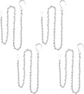YINGFENG 4 Pack 35 Inch Silver Hanging Chain for Hanging Bird Feeders, Bird Houses, Hanging Planters, Baskets, Birdbaths, Lanterns, Wind Chimes, Billboards, Signs and Ornaments, etc