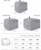 Toaster Cover 2 Slice Moroccan Pattern Toaster Oven Cover with Pockets Geometric Trellis Grey Dustproof Bakeware Protector Small Kitchen Appliance Dust Covers and Fingerprint Protection for Women
