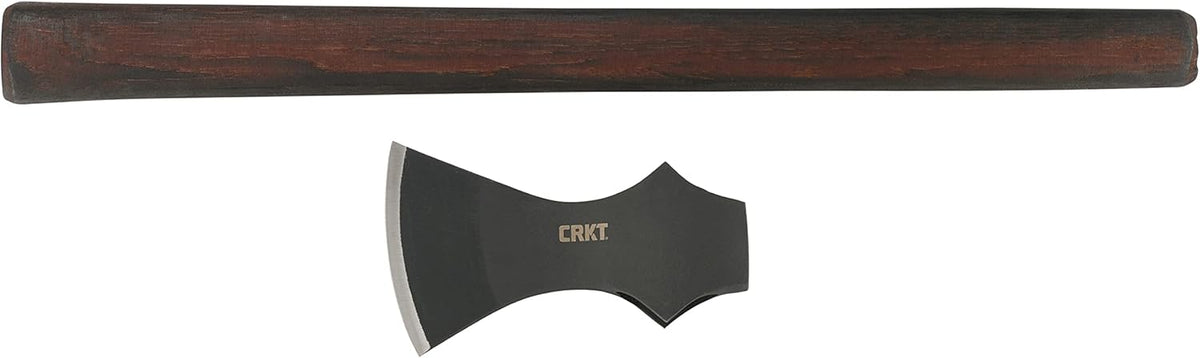CRKT Freya Axe: Two Handed Outdoor Axe, Forged 1055 Carbon Steel Blade, Hickory Handle 2749
