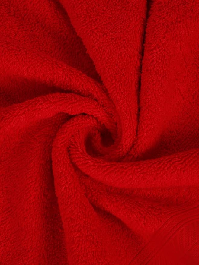 Casa Lino 24 Pack Wash Cloths Set, (12" X12) 100% Cotton wash Cloths, wash Cloths for Your face and Body, Highly Absorbent & fingertip Soft wash Cloths for Your face and Body, Red.