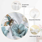 Blue Tulips Bedroom Curtains 72 Inch Length, Window Curtains Tab Top, Watercolor Flowers Butterfly Spring Farmhouse Blue Light Filtering Window Treatments Drapes 52"x72" 2 Panel