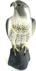 YOFIT Bird Scarecrow Fake Horned Hawk Decoy,Bird Repellent Garden Protectors, Natural Enemy Pest Deterrent Scarecrow