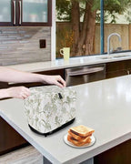Toaster Cover 4 Slice Sage Green Leaves Toaster Oven Cover with Pockets Fruit Floral Plant Dustproof Bakeware Protector Small Kitchen Appliance Dust Covers and Fingerprint Protection for Women
