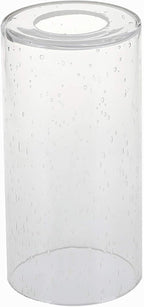 GoLucky Clear Bubble Cylinder Bubble Glass Shade Accessory Glass Lamp Fixture Shade Replacement Glass Pieces with 1-5/8 Inch Fitter 3.5"(D)6"(H) Multiple Specifications