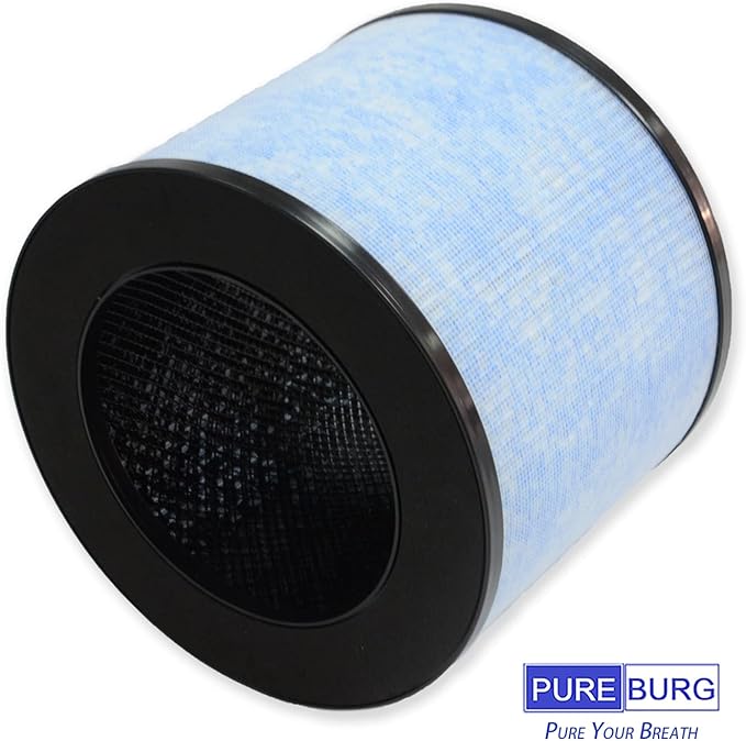 PUREBURG F100 Replacement Filter Compatible with Instant AP100 Air Purifier,2-Pack H13 HEPA 4-Stage Filtration Activated Carbon Air Clean Dust VOCs Odor