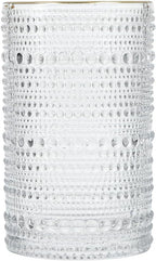 Fortessa Jupiter Beaded Hobnail Glass, 13 Ounce Iced Beverage (Set of 6), Gold Rim Clear