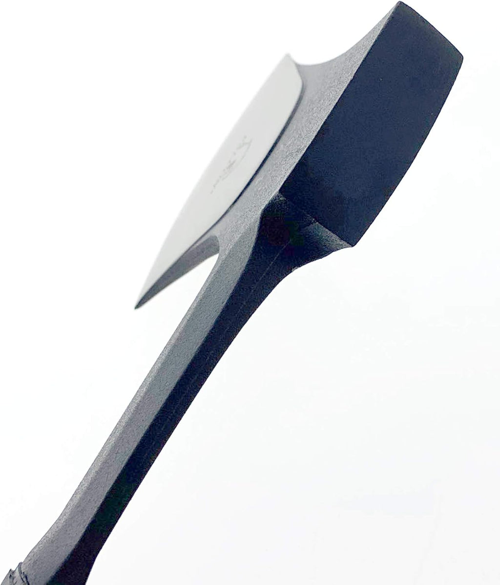 K-Musculo Otakumod 11" Tactical Ranger Axe. Hatchet. Stainless Steel Blade with Hard Cover. for Outdoor Camping - Hiking to Cut Branches, Make Fire. EDC Tasks (Black-Fire Starter)