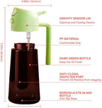 16oz Oil Dispenser Bottle for Kitchen - 2 in 1 Olive Oil Dispenser and Oil Sprayer - 470ml Olive Oil Bottle - Oil Sprayer for Cooking, Kitchen, Salad, Barbecue Black (Wine red with green lid)