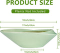 Ceramic Bonsai Pot - 18 Inch Planter with Drainage Hole Large Modern Bonsai Planter Decorative Succulent Flower Plant Pot for Indoor Plants Outdoor Green