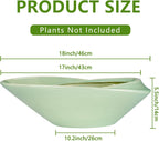 Ceramic Bonsai Pot - 18 Inch Planter with Drainage Hole Large Modern Bonsai Planter Decorative Succulent Flower Plant Pot for Indoor Plants Outdoor Green