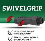Flexzilla Colors SwivelGrip Garden Hose 5/8 in. x 5 ft., Lightweight All-Weather Water Hose, Durable and Flexible, Leak-Free Connections, Forest Green