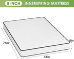 PayLessHere 8 Inch Mattress Medium Firm Spring Mattress Cool Sleep Pressure Relief Full Size Mattress in a Box Fiberglass Free CertiPUR-US Certified Breathable Foams Mattress
