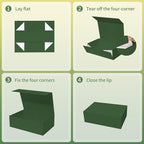 Rinrda Large Green Gift Box,13.75"x9"x4.5", Gift Boxes with Magnetic Lids for Presents Closure Gift Packing for Birthday,Christmas, Halloween,Wedding,Bridal Gifts,Mother's Day Gift Packging