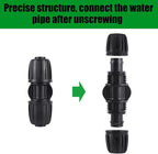 10 Pack 1/2 Inch Drip Irrigation Coupling Connectors (1/2" ID x 0.65" OD) - 1/2'' Drip Line Anti-Drop Barbed Locked Straight Connectors for 1/2 Inch Drip Tubing Garden Irrigation System