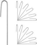 120 Pack Drip Tubing Stakes, 5 inch Galvanized Steel Landscape Staples for 1/4" or 1/8" Diameter Tubing - Irrigation Anchors for Garden and Lawn