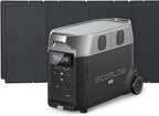 EF ECOFLOW Solar Generator 3.6KWh DELTA Pro with 2X400W Portable Solar Panel, 23% High Efficiency, 5 AC Outlets, 120V/3600W, for Home Backup Outdoors Camping RV Emergency