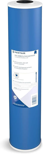 Pentair Pentek GAC-20BB Big Blue Carbon Water Filter, 20-Inch, Heavy Duty Granular Activated Carbon (GAC) Replacement Cartridge, 20" x 4.5"