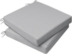 AAAAAcessories Outdoor Seat Cushions for Chairs, Waterproof, Fade-Resistant, 18" x 18" x 2", Patio Furniture Replacement Cushions, Set of 2, Gray