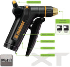 Melnor XT300; Heavy-Duty Metal Nozzle with Front Trigger; Flow Control; Adjustable Spray Nozzle Tip; 1 Pack
