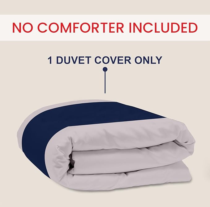 Kotton Culture 120"x98" 1 Pc Oversized King Duvet Cover Only 100% Egyptian Cotton - 600 TC Comforter Cover, Zipper Closure & Corner Ties - Fits Large King Inserts (Oversized King, Dashing Blue)