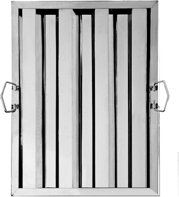 New Star Foodservice 54323 Stainless Steel Hood Filter, 16" W x 20" H, Set of 6