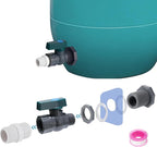 Easy Install Rain Barrel Spigot Kit - 3/4 Inch Rain Barrel Valve with Hose Faucet Adapter Thread Sealing Tape, Durable PVC Barrel Diverter Kit for Garden Barrels Water Tanks Aquariums