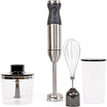 Kenmore Immersion Blender - Handheld Stick Mixer For Kitchen, Food Chopper, Whisk, Smoothie Milkshake Maker, Blend Baby Food, Protein Shake, Puree, Batidora De Inmersión Stainless Steel Blade, Black