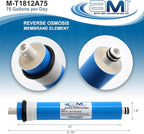 APPLIED MEMBRANES INC. 75 GPD Reverse Osmosis Membrane | RO Membrane Water Filter Replacement for Reverse Osmosis Water Filtration System | 1.8" x 12" Universal Compatibility, Pack of 5
