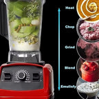 Professional High Speed Blender for Shakes and Smoothies,Home Commercial Countertop Food Processor,2500W 9525 Pure Copper Motor,Double Bearing Blades