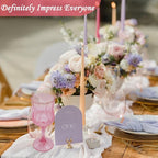 Plastic Wine Glasses，Plastic Goblets Vintage Style Cordial Drinking Glasses for Wedding Reception, Grand Event Party Supplies (12, Pink)
