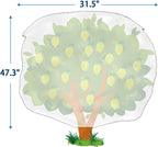 Homimp Plant Covers Freeze Protection, 4 Pack Frost Covers with Zipper Drawstring (31.5" x 47.3") Plant Protection Cover Bags for Outdoor Winter Frost Cold Weather Shrubs Trees Jacket Covers(Yellow)