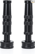 [2 Pack] RESTMO 100% Solid Brass Adjustable Twist Hose Nozzle with Anti-Rust Coating, Heavy Duty High Pressure Nozzle with 3 Spray Patterns for Garden Watering, Car Washing, Patio & Floor Cleaning