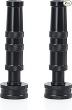 [2 Pack] RESTMO 100% Solid Brass Adjustable Twist Hose Nozzle with Anti-Rust Coating, Heavy Duty High Pressure Nozzle with 3 Spray Patterns for Garden Watering, Car Washing, Patio & Floor Cleaning