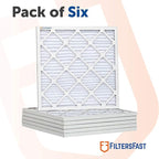 Filters Fast 12x12x1 Air Filter MERV 8, 1" AC Furnace Air Filters, Made in the USA, Actual Size: 11.75"x11.75”x0.75”, 6 Pack