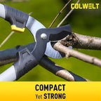 Colwelt Loppers Hedge Clippers Garden Shears 3Pcs, Compact Garden Loppers Shear Set with 17’’ Bypass Branch Cutters & Hedge Shears & Pruners, Tree Shrub Care Kit for Lopping with Soft Grip Handle